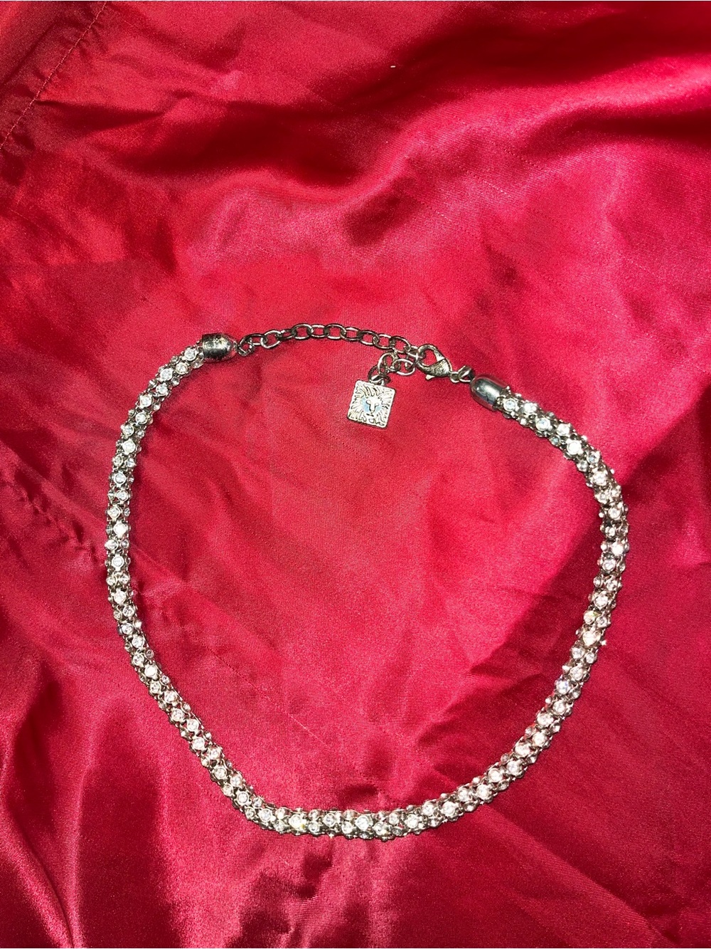 Anne Klein rhinestone tennis collar necklace -women’s jewelry